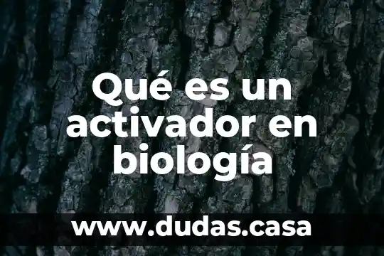 Qué es un activador en biología