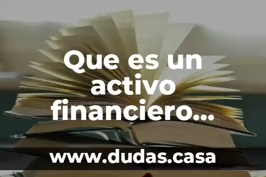 Que es un activo financiero corriente