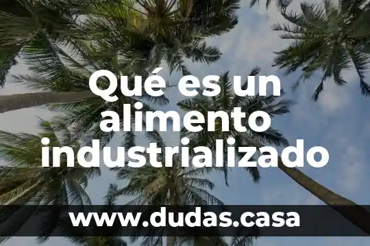 Qué es un alimento industrializado