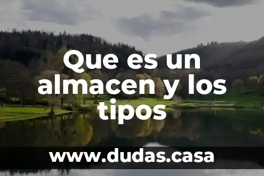 Que es un almacen y los tipos
