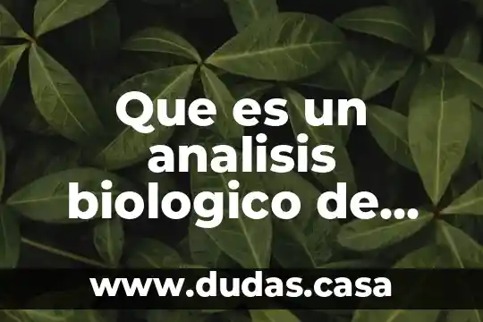 Que es un analisis biologico de suelo
