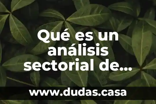 Qué es un análisis sectorial de región