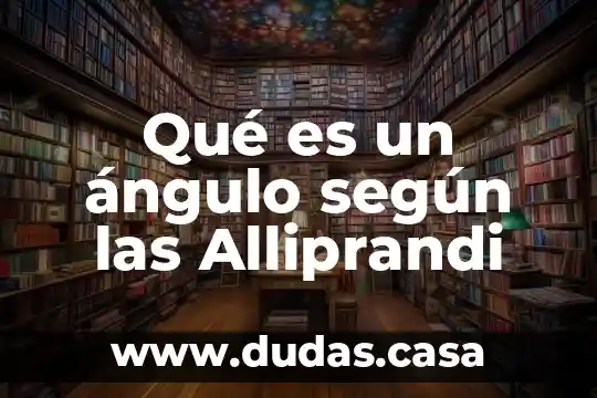 Qué es un ángulo según las Alliprandi