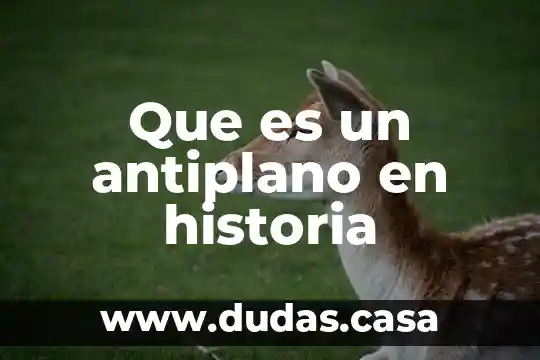 Que es un antiplano en historia