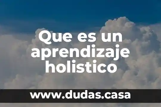 Que es un aprendizaje holistico