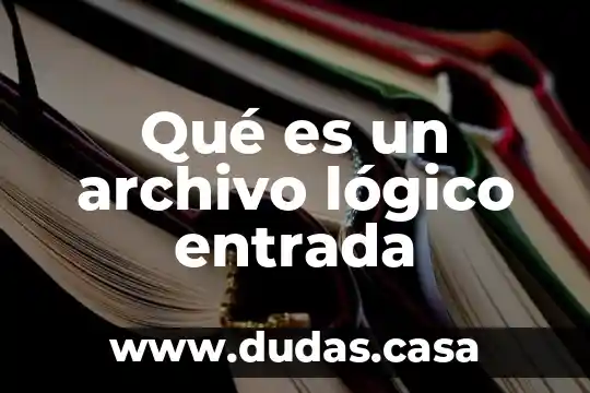 Qué es un archivo lógico entrada