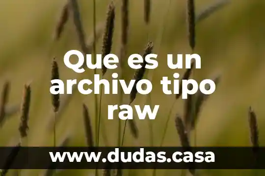 Que es tipo de protrombina 3 Que es un archivo tipo raw