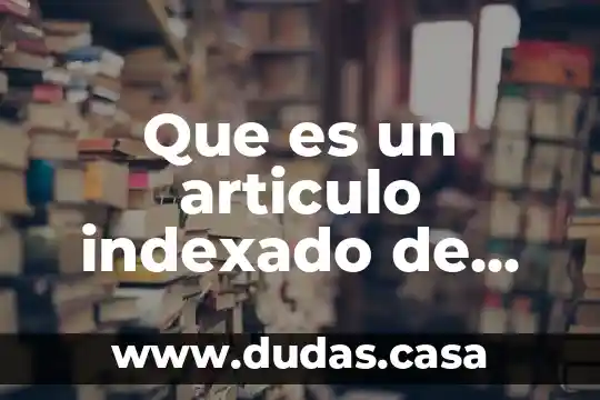 Que es un articulo indexado de fluidoterapia