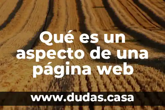 Qué es un aspecto de una página web