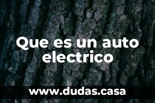 Que es un auto electrico