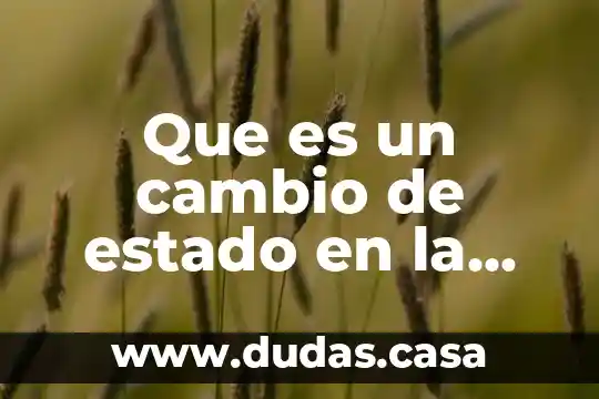 Que es un cambio de estado en la materia