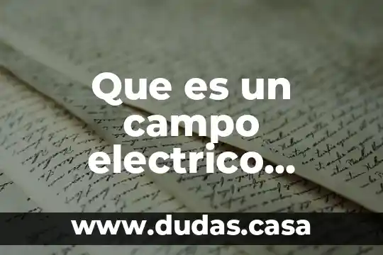 Que es un campo electrico producido por una carga puntual
