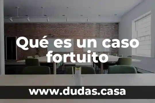 Qué es un caso fortuito