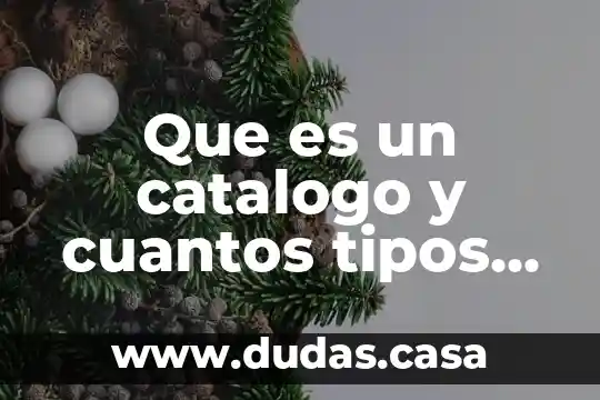Que es un catalogo y cuantos tipos hay