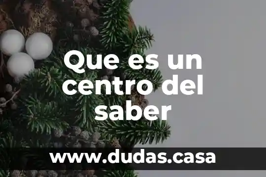 Que es un centro del saber