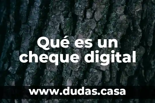 Qué es un cheque digital