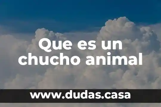 Que es un chucho animal