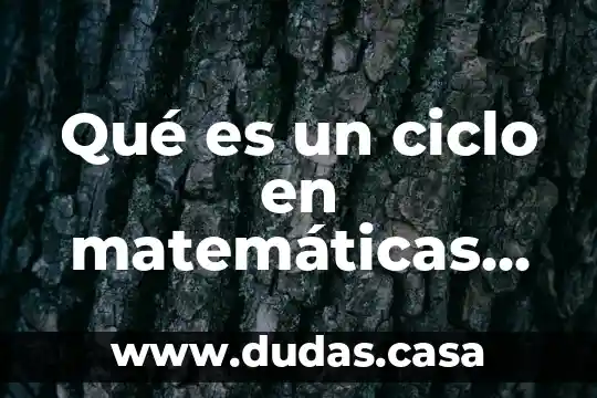 Qué es un ciclo en matemáticas discretas