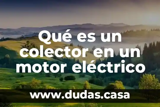 Qué es un colector en un motor eléctrico