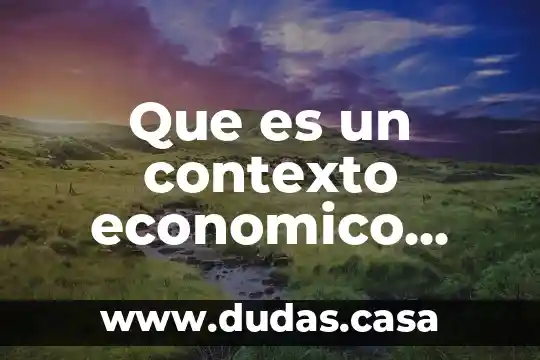 Que es un contexto economico hospitalario