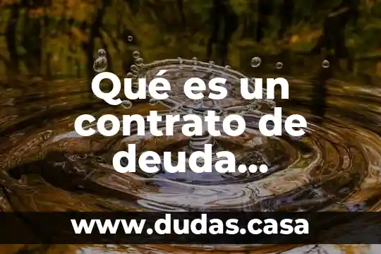 Qué es un contrato de deuda subordinada