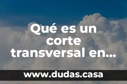 Qué es un corte transversal en biología