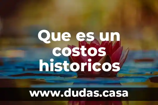 Que es un costos historicos