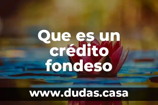 Que es un crédito fondeso