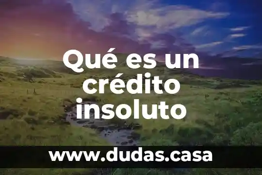 Qué es un crédito insoluto