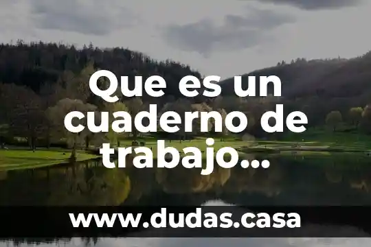 Que es un cuaderno de trabajo definicion