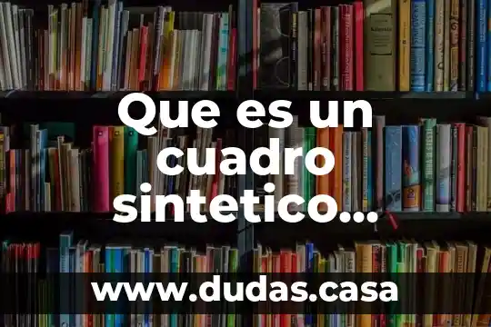 Que es un cuadro sintetico ingenieria de requisitos