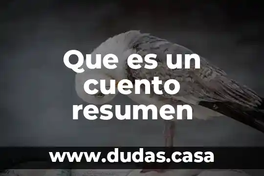 Que es un cuento resumen