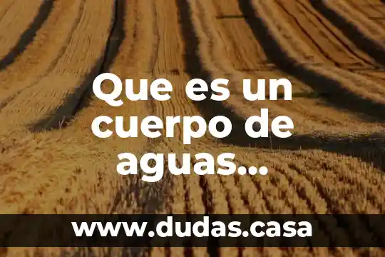 Que es un cuerpo de aguas superficial