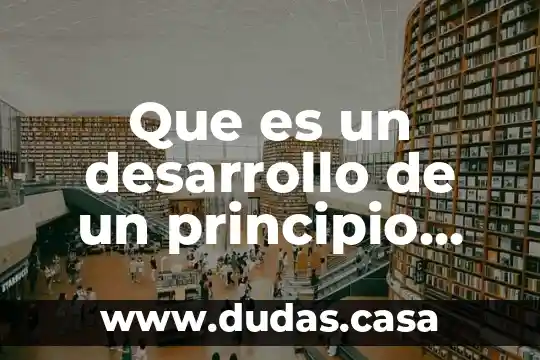 Que es un desarrollo de un principio declarativo