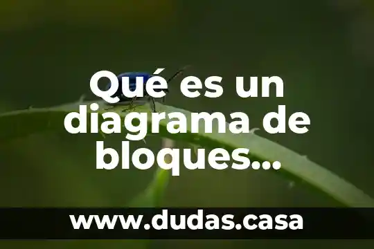 Qué es un diagrama de bloques instrumentación