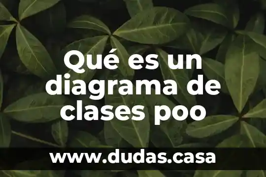 Qué es un diagrama de clases poo