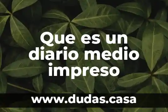 Que es un diario medio impreso