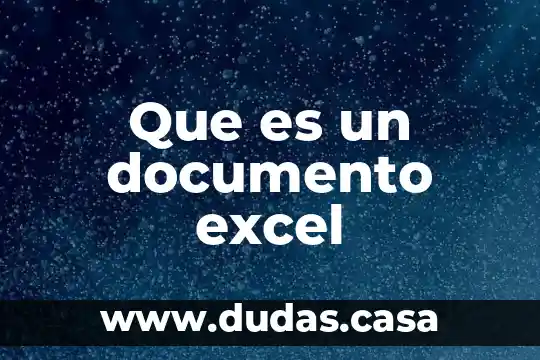 Que es un documento excel