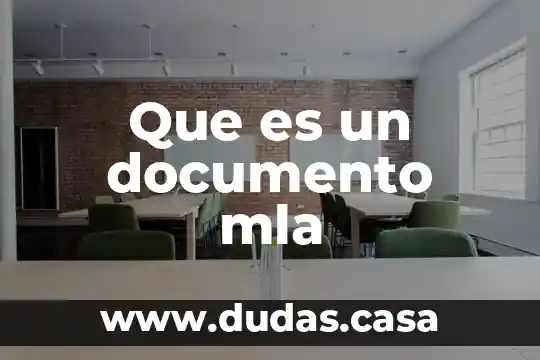 Que es un documento mla