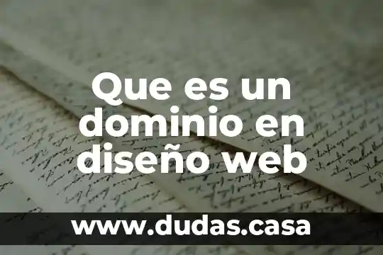 Que es un dominio en diseño web