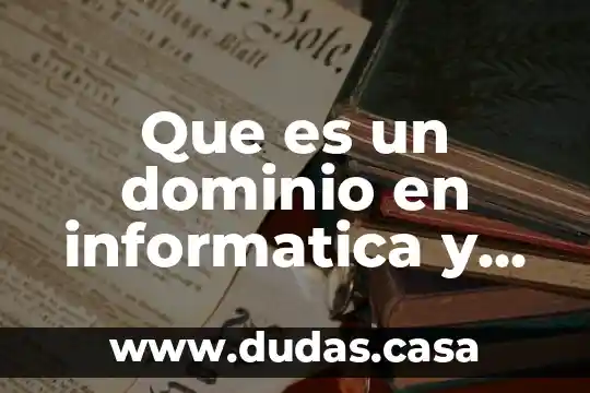 Que es un dominio en informatica y tipos
