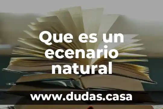 Que es un ecenario natural