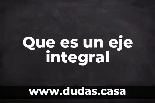 Que es un eje integral