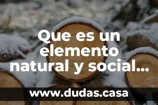 Que es un elemento natural y social para niños