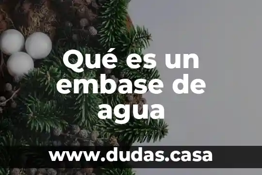 Qué es un embase de agua