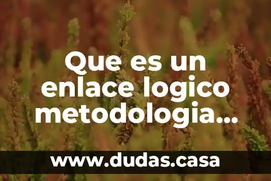 Que es un enlace logico metodologia dela investigacion