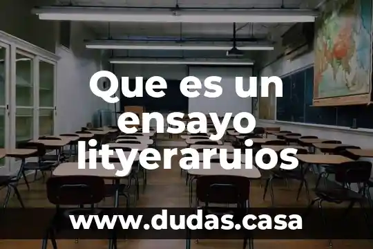 Que es un ensayo lityeraruios