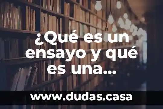 ¿Qué es un ensayo y qué es una monografía?