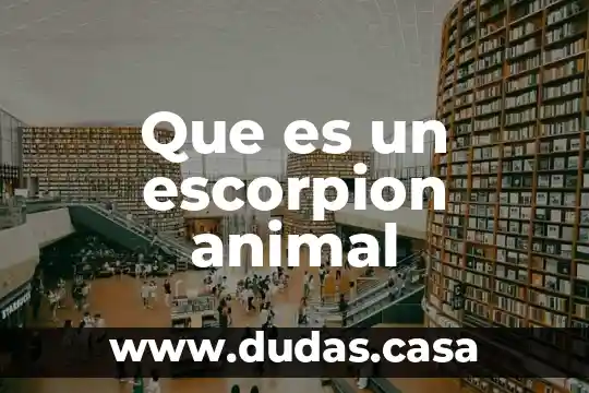 Que es un escorpion animal