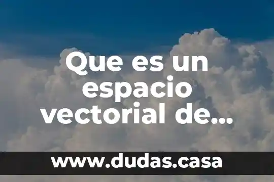 Que es un espacio vectorial de matrices